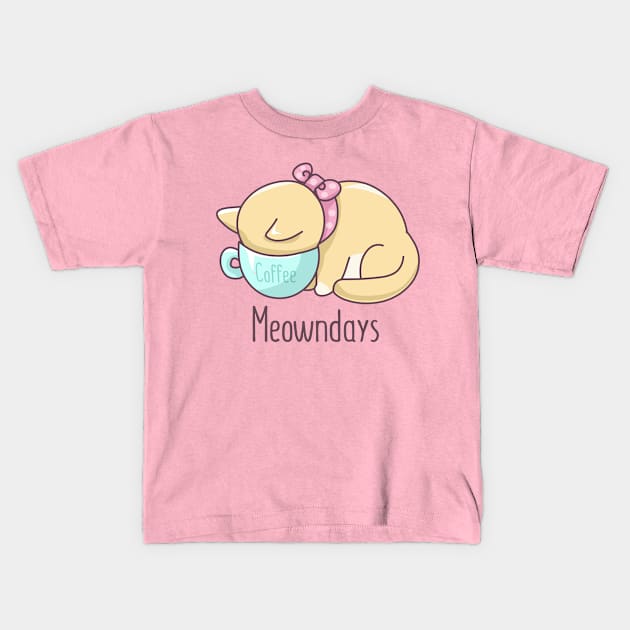 Monday Mood Kids T-Shirt by AnishaCreations